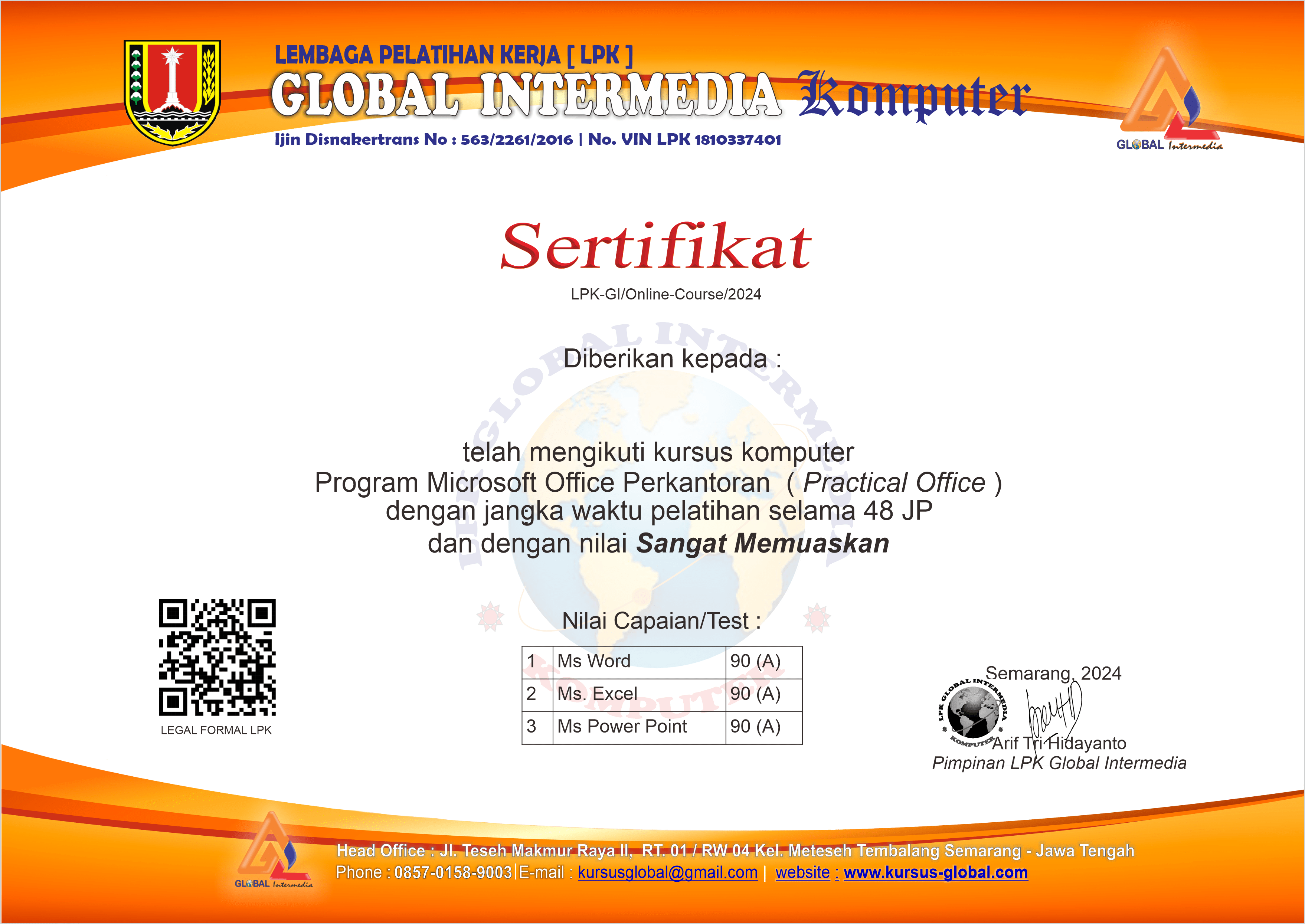 CARA MENDAPATKAN SERTIFIKAT KOMPUTER ONLINE LEGAL KURSUS KOMPUTER ONLINE